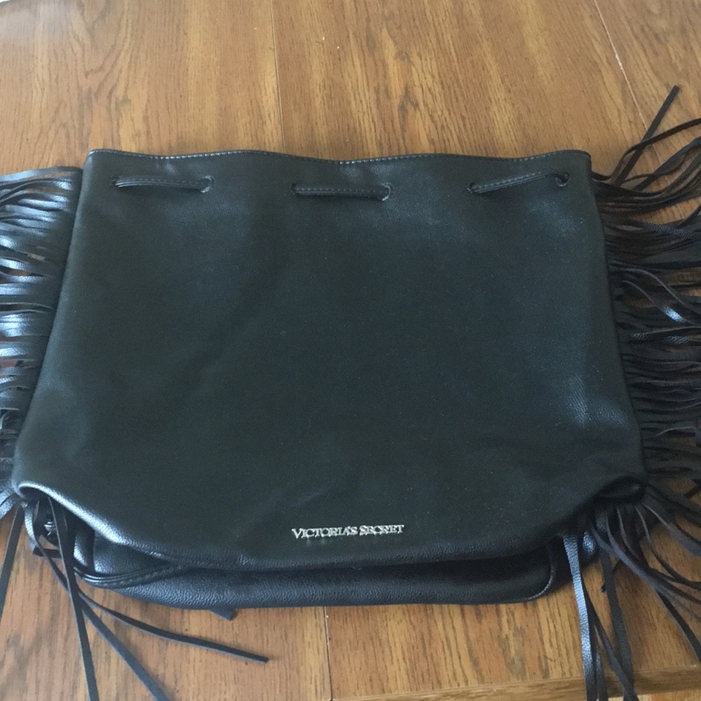 Black fringe bag
